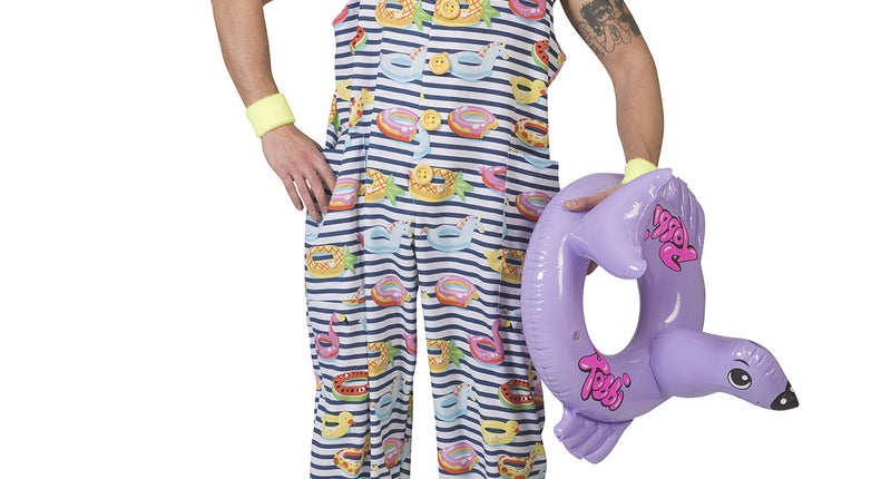 Funny Fashion Tuinbroek Ties met bad eenden print