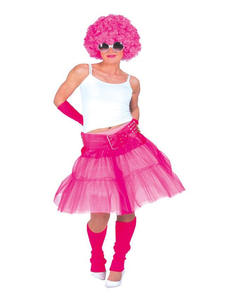 Funny Fashion Tule rok roze stroken fluor