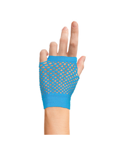 Funny Fashion Turquoise visnet handschoenen kort model