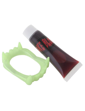 Funny Fashion Vampier gebit met imitatie bloed