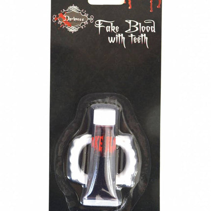 Funny Fashion Vampier gebit met imitatie bloed