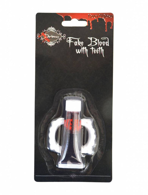 Funny Fashion Vampier gebit met imitatie bloed