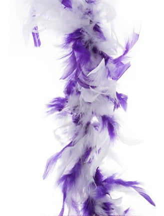 Funny Fashion Veren boa paars wit 45gram