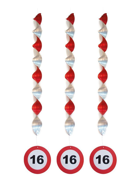 Funny Fashion Versiering 16 jaar hangdecoratie verkeersbord