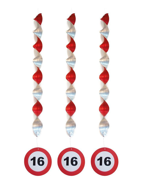 Funny Fashion Versiering 16 jaar hangdecoratie verkeersbord