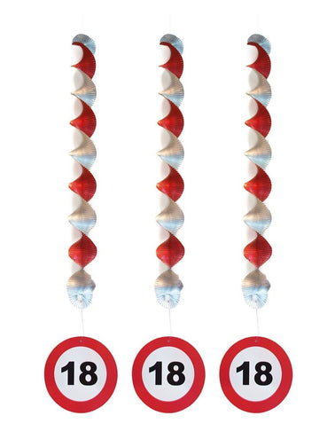 Funny Fashion Versiering 18 jaar hangdecoratie verkeersbord