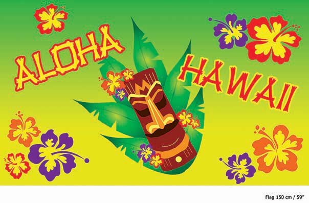 Funny Fashion Vlag Aloha