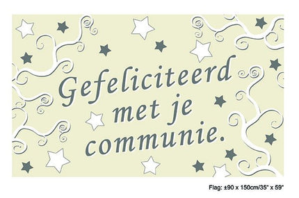 Funny Fashion Vlag Gefeliciteerd met je communie
