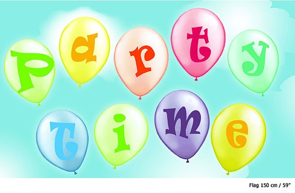 Funny Fashion Vlag party time