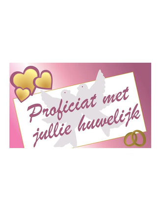 Funny Fashion Vlag proficiat met jullie huwelijk