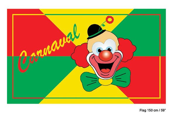 Funny Fashion Vlag rood geel groen