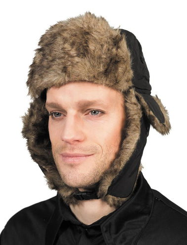 Funny Fashion Vliegenier muts met nep bont