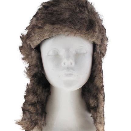 Funny Fashion Vliegenier muts met nep bont