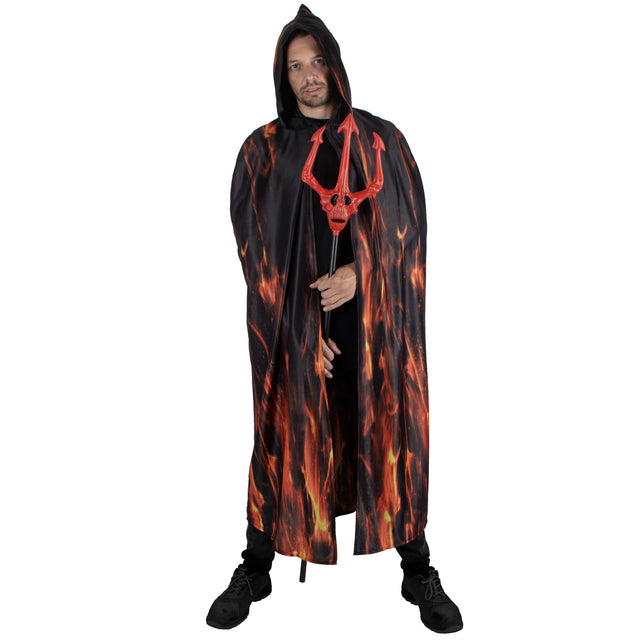 Funny Fashion Vurige demonen cape volwassenen