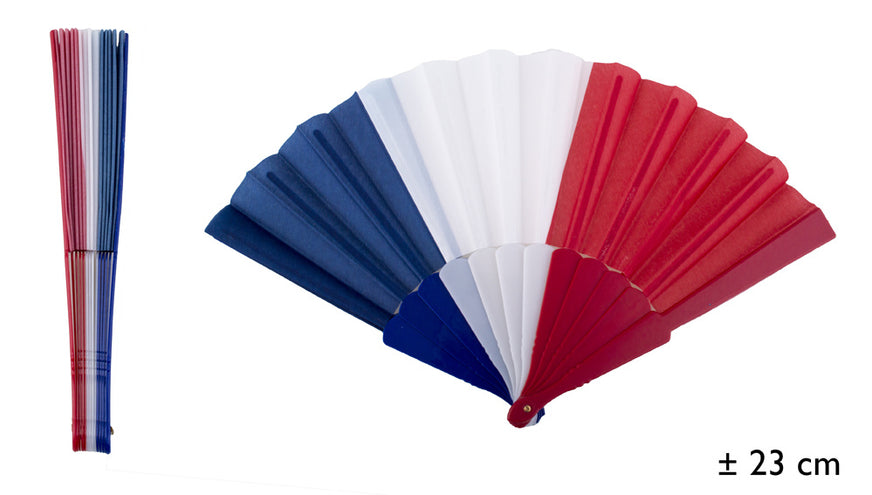 Funny Fashion Waaier rood wit blauw