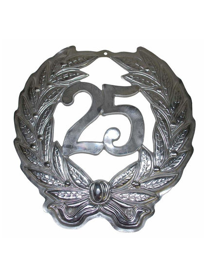 Funny Fashion Wanddecoratie 25e verjaardag 45cm