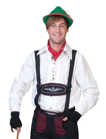 Funny Fashion Witte Alpine shirtjes voor lederhosen