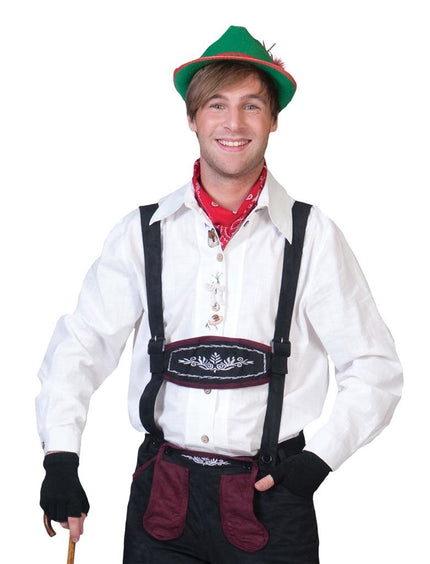 Funny Fashion Witte Alpine shirtjes voor lederhosen