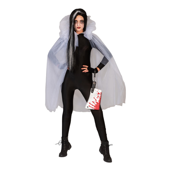 Funny Fashion Witte cape bruid Mila tule