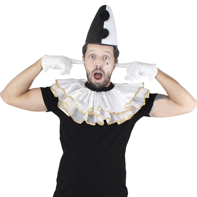 Funny Fashion Witte kraag met gouden band