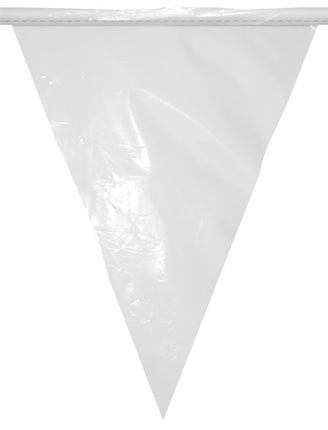 Funny Fashion Witte vlaggenlijn slinger 5mtr.