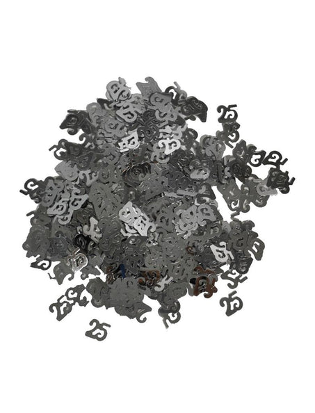 Funny Fashion Zilveren tafel confetti decoratie 25 jaar