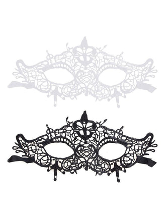 Funny Fashion Zwart kanten oogmasker Olivia