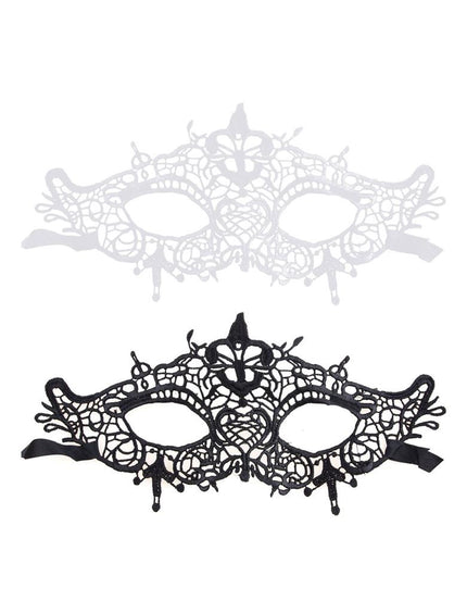 Funny Fashion Zwart kanten oogmasker Olivia