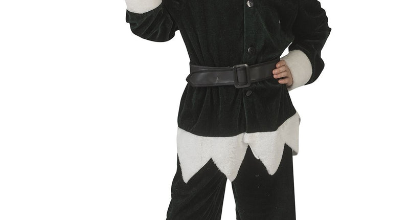 Funny Fashion Zwart kerstman pak Charly kinderen