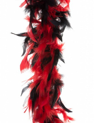 Funny Fashion Zwart rode boa duivelin