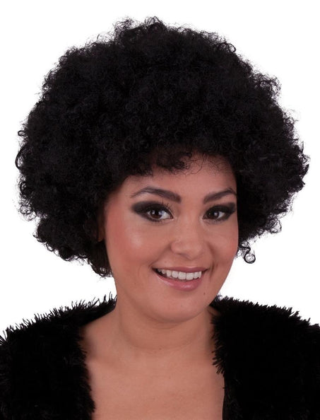 Funny Fashion Zwarte afro pruik met krullen