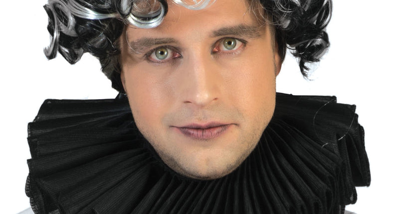 Funny Fashion Zwarte Barok kraag