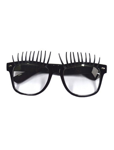 Funny Fashion Zwarte bril met wimpers
