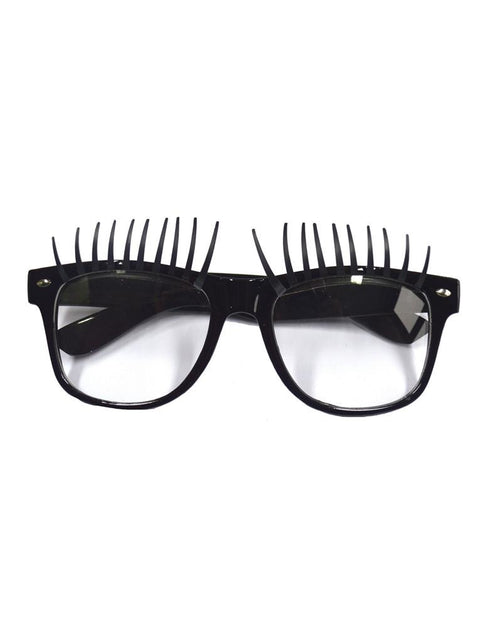 Funny Fashion Zwarte bril met wimpers