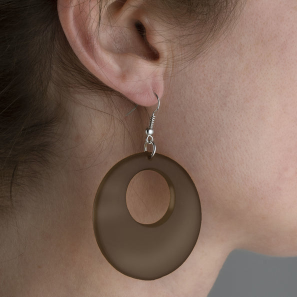 Funny Fashion Zwarte disco oorbellen