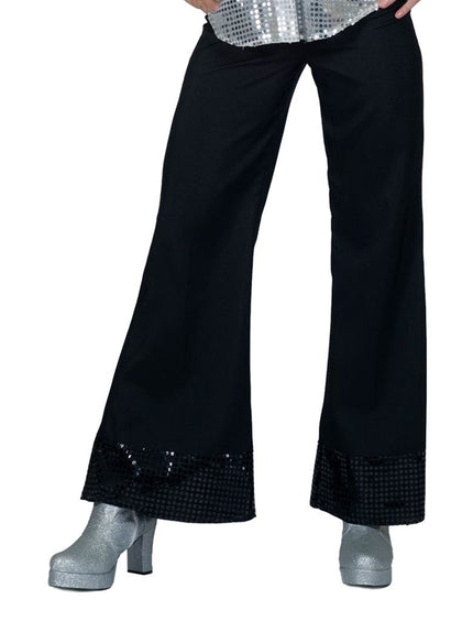 Funny Fashion Zwarte glitter discobroek