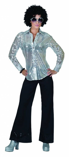 Funny Fashion Zwarte glitter discobroek