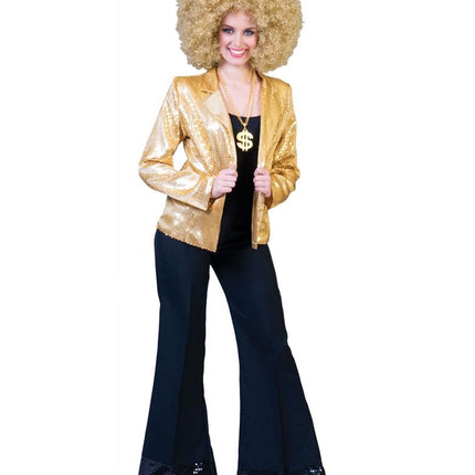 Funny Fashion Zwarte glitter discobroek