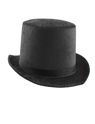 Funny Fashion Zwarte hoge hoed velours