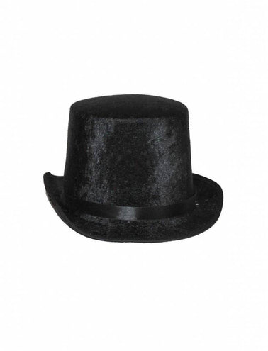 Funny Fashion Zwarte hoge hoed velours