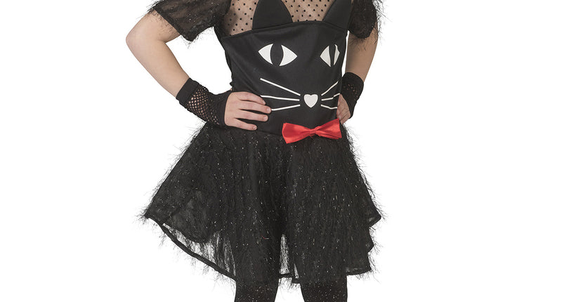 Funny Fashion Zwarte katten pak Kitty meisje