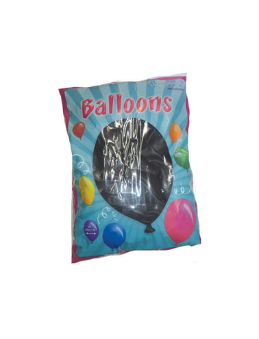 Funny Fashion Zwarte latex ballonnen 100st.