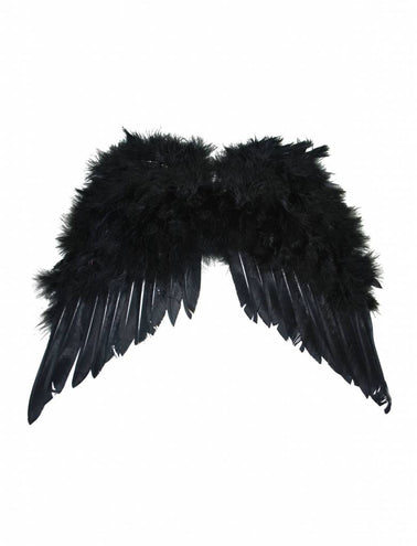 Funny Fashion Zwarte veren vleugels