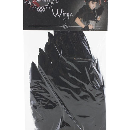 Funny Fashion Zwarte veren vleugels