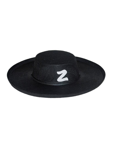Funny Fashion Zwarte Zorro hoed volwassenen