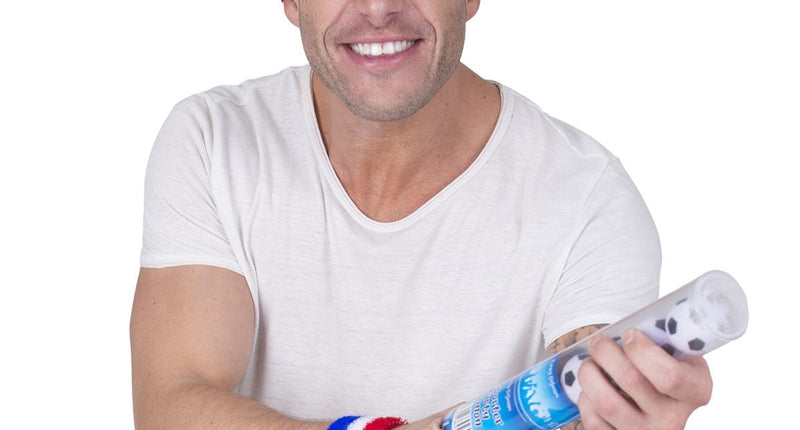 Funny Fashion Zweetbanden set  rood wit blauw