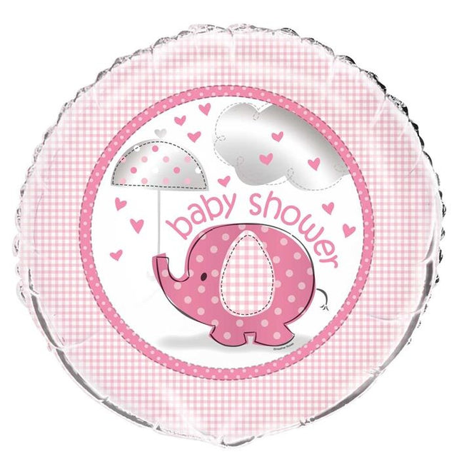 Haza Witbaard Folie ballon roze olifant