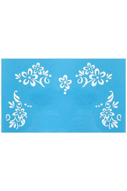 PartyXplosion Aqua schmink sjabloon bos bloemen