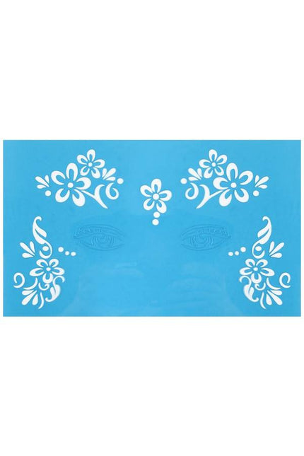 PartyXplosion Aqua schmink sjabloon bos bloemen