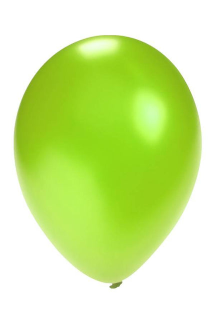 PartyXplosion Ballonnen metallic groen  5 inch  100 stuks
